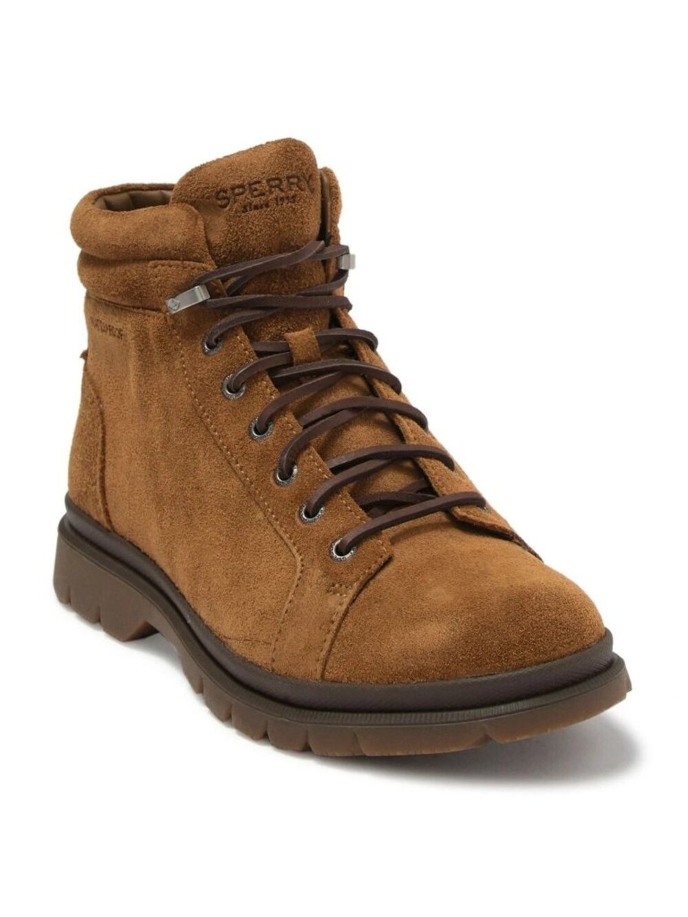 Sperry Top-Sider Mens Watertown LTT Waterproof Hiker Boots US 8.5 M Brown Suede